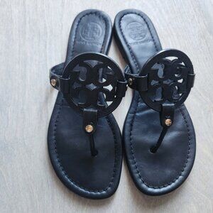 Tory Burch size 8 Miller Black Sandals Minor Wear